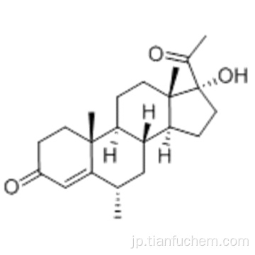 プレグ-4-エン-3,20-ジオン、17-ヒドロキシ-6-メチル - 、（57186208,6a） -  CAS 520-85-4